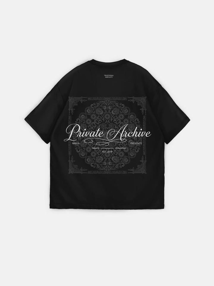 Oversize Privat Arkiv T-shirt - Svart