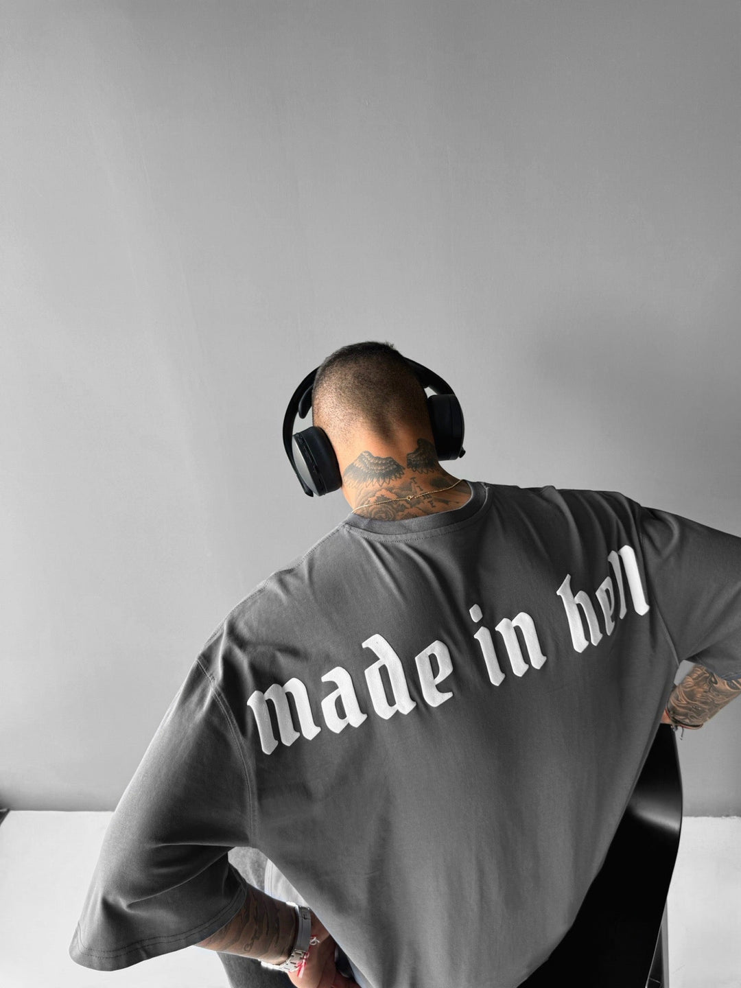 Oversize Made in Hell T-shirt - Antracit