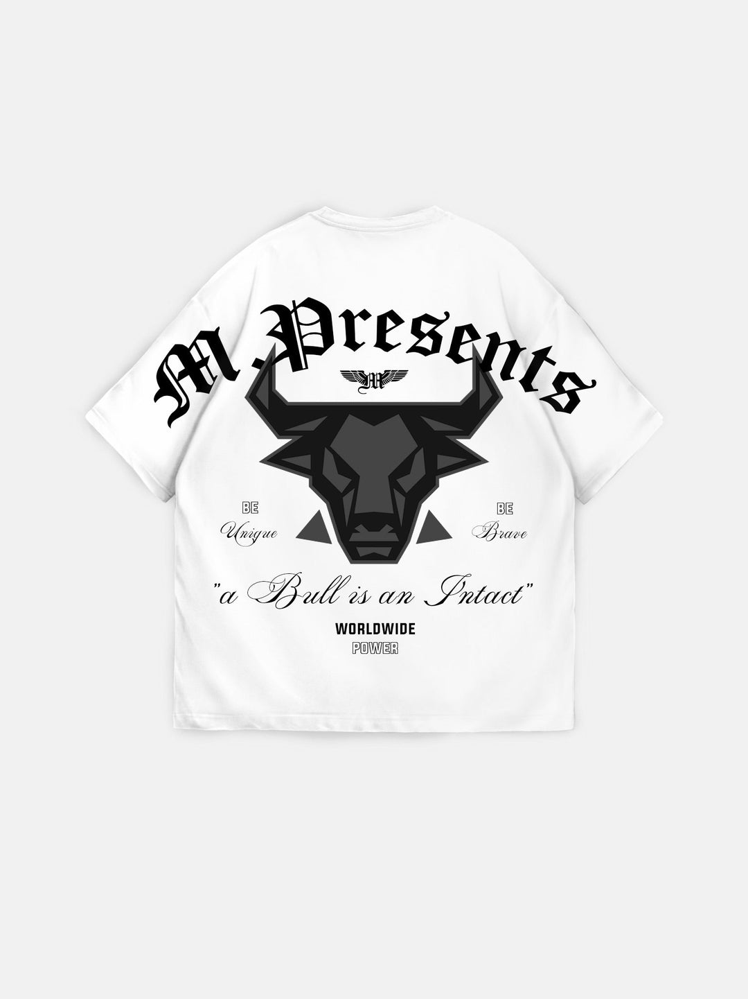 Oversize Bull Worldwide T-shirt - Ecru och Svart