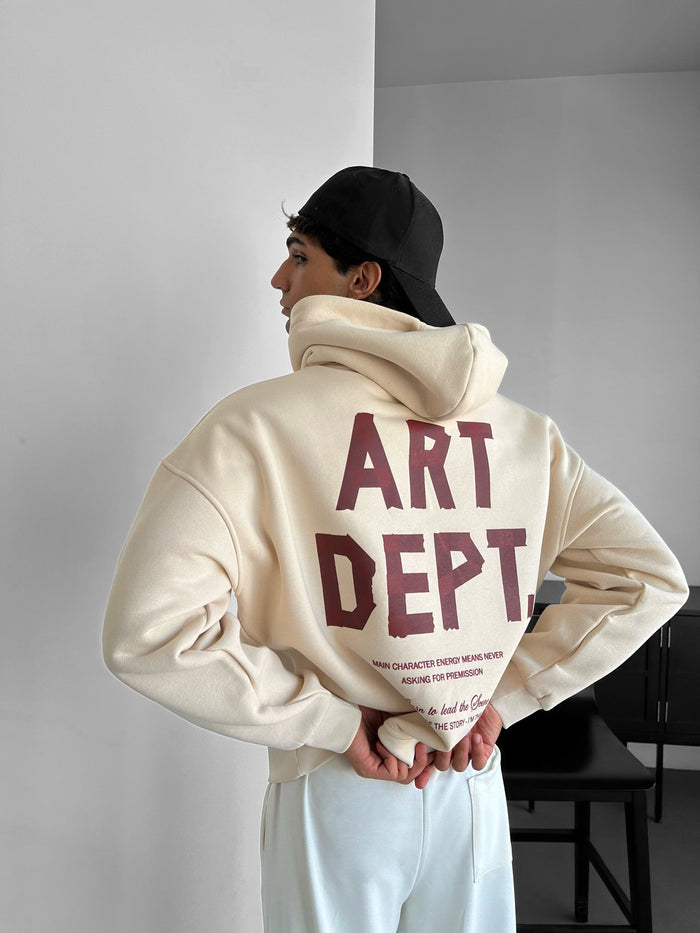 Oversize Art Dept. Hoodie - Beige