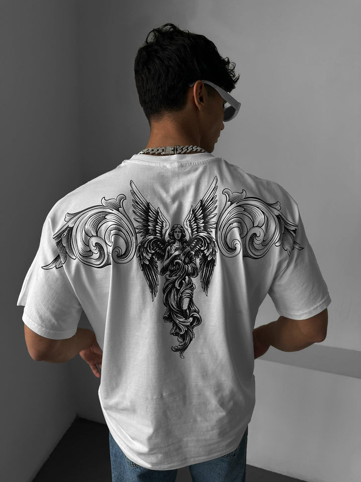 Oversize Sky Angel T-shirt - Ecru