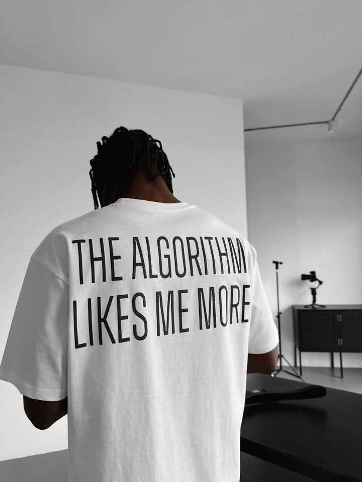 Oversize "Algorithm" T-shirt - Ecru