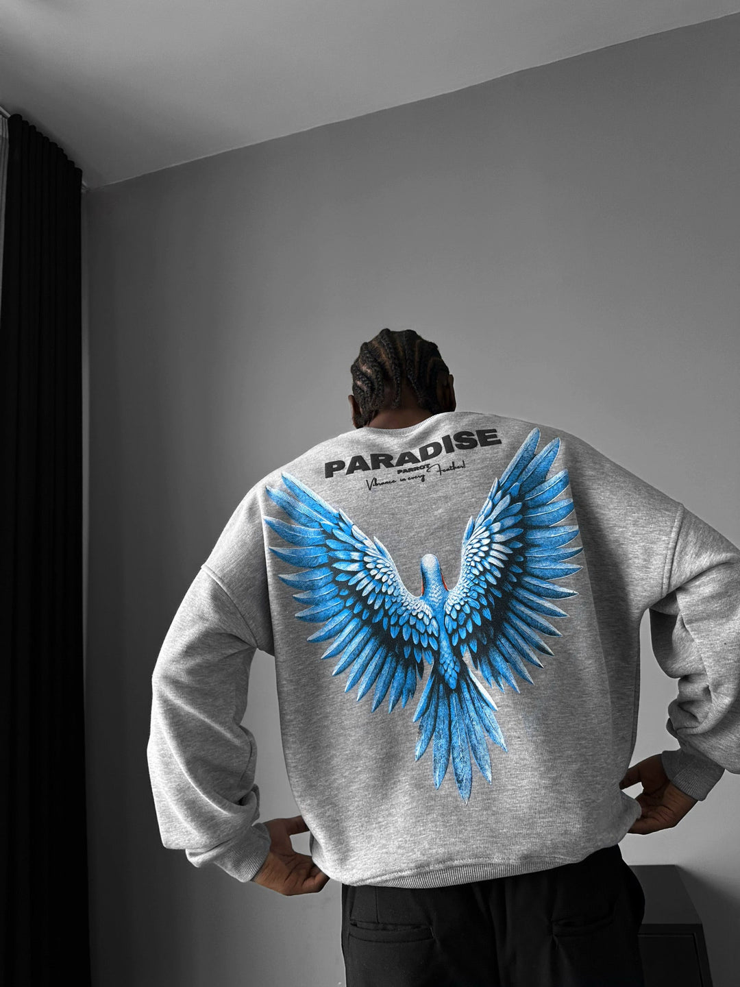 Oversize Paradise Sweater - Grå Melange