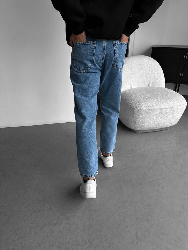Kille Tvättade Trasiga Jeans - Ljusblå
