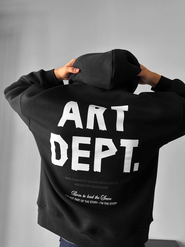 Oversize Art Dept. Hoodie - Svart