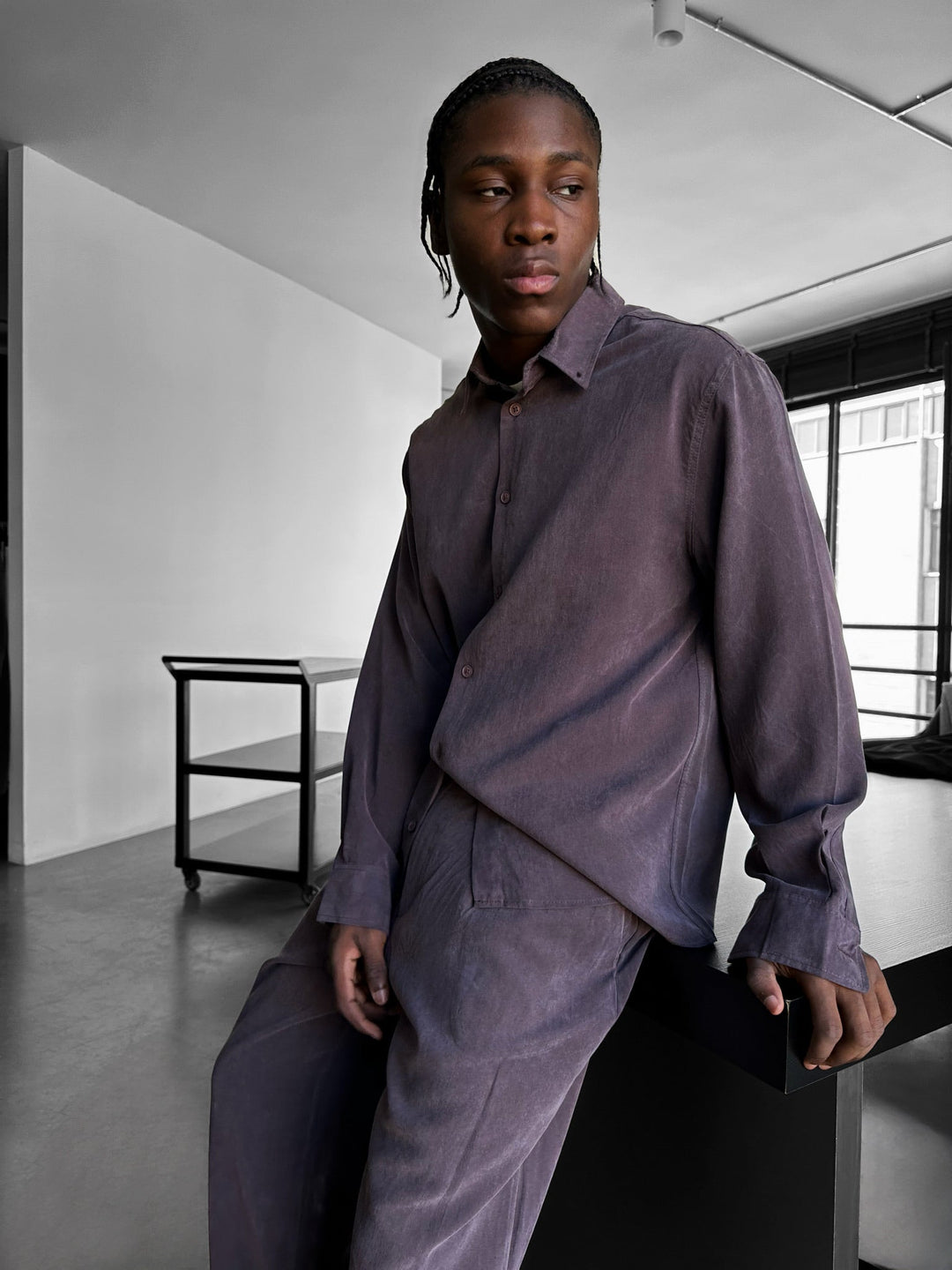 Oversize Tencel Skjorta - Deauville Mauve