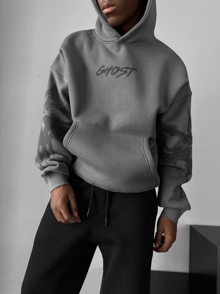Oversize Ghost Hoodie - Antracit