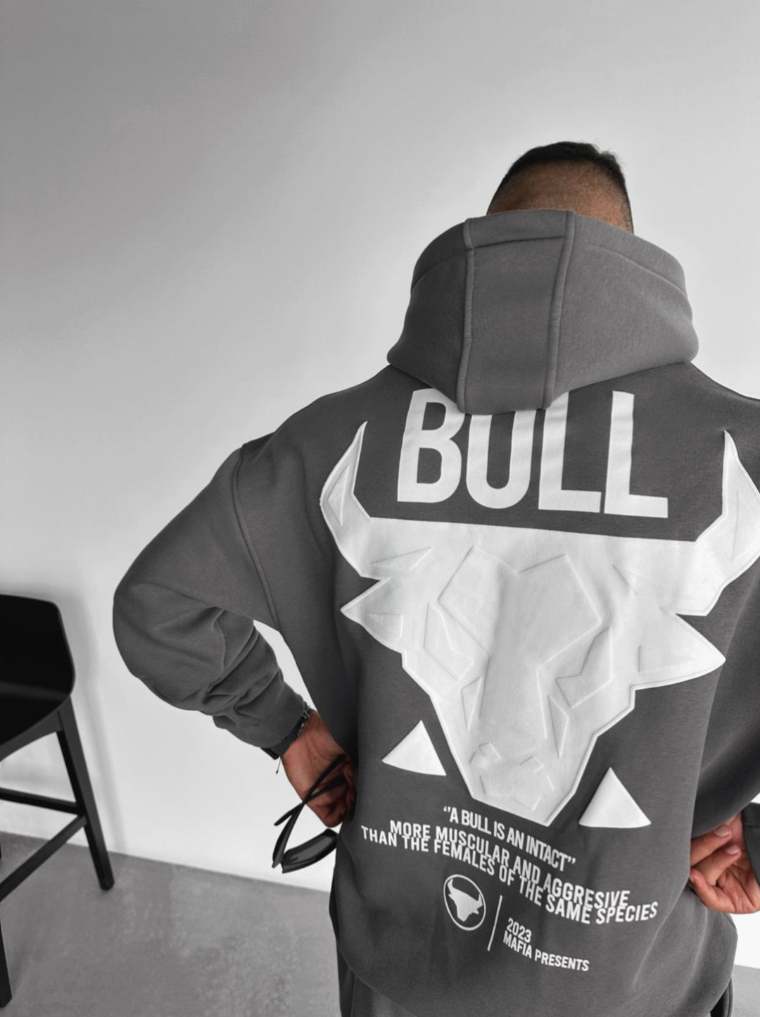 Oversize Bull Hoodie - Antracit