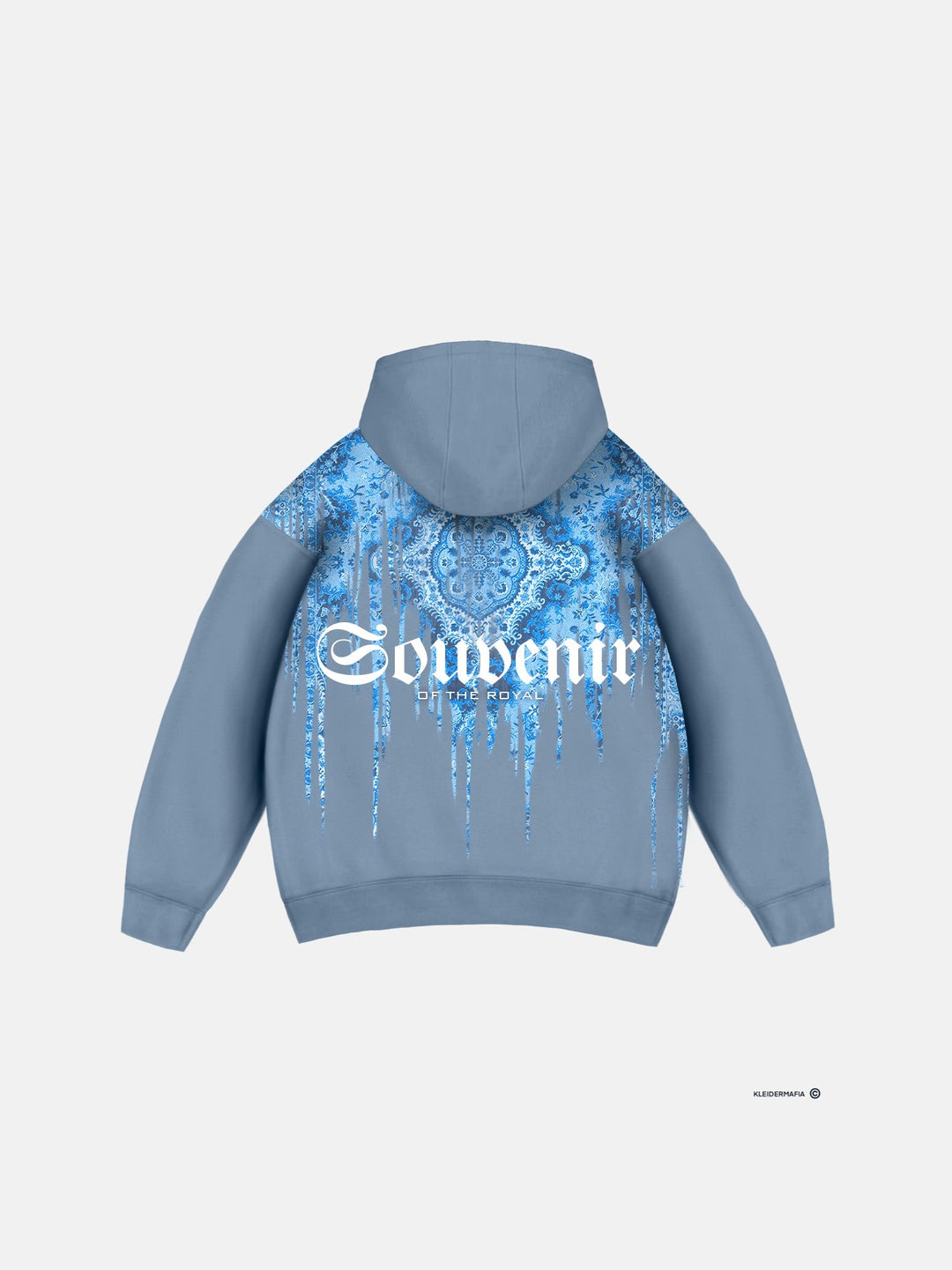 Överdimensionerad Souvenir Hoodie - Faded Denim