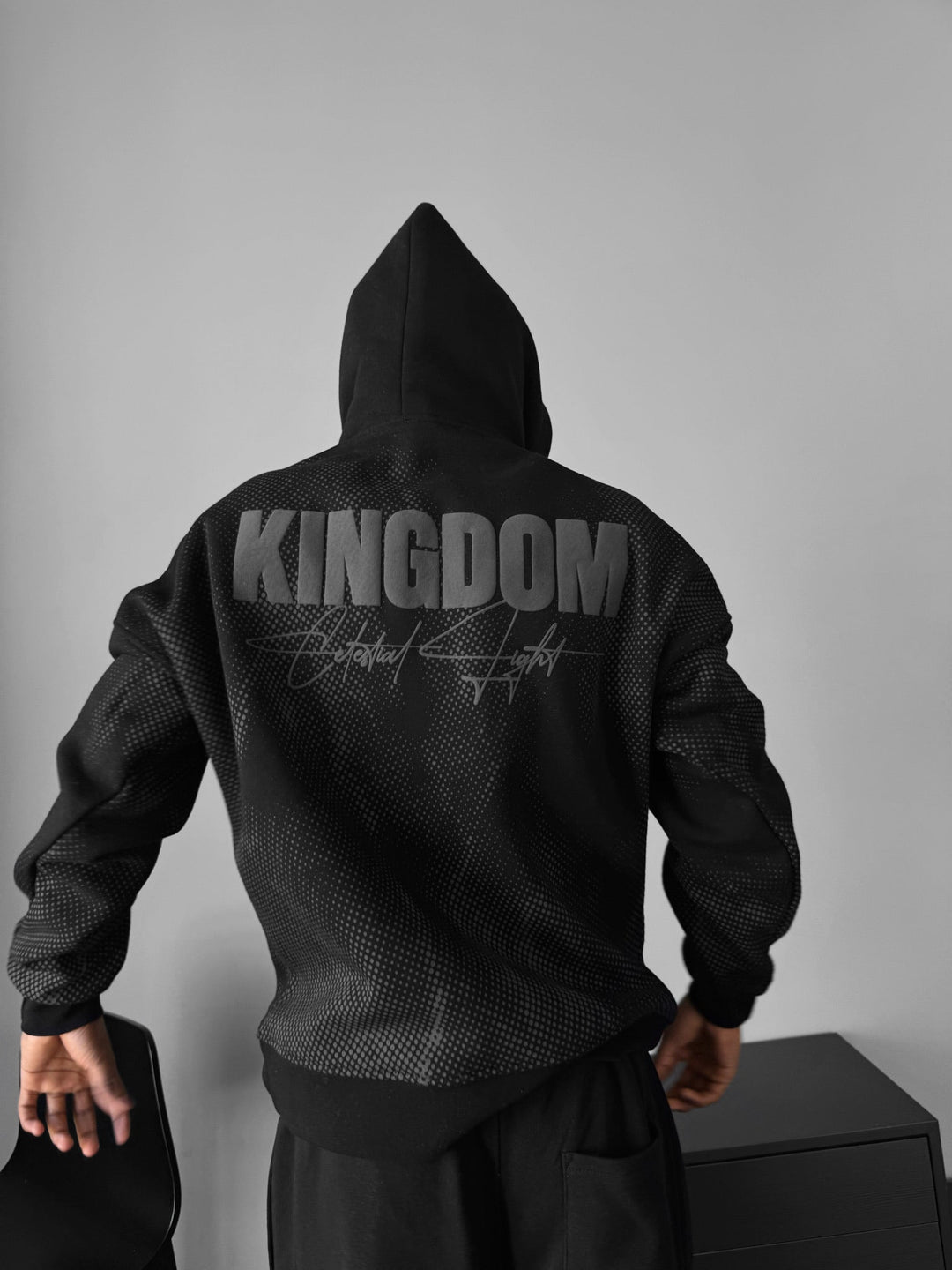 Oversize Kingdom Hoodie - Svart och Antracit