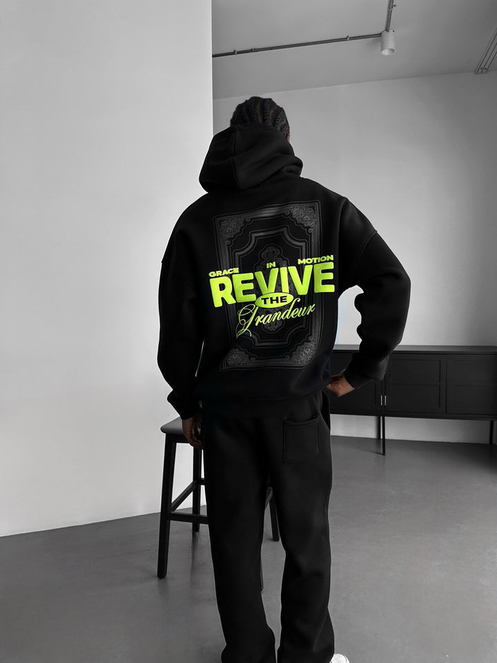 Oversize Revive Hoodie - Svart