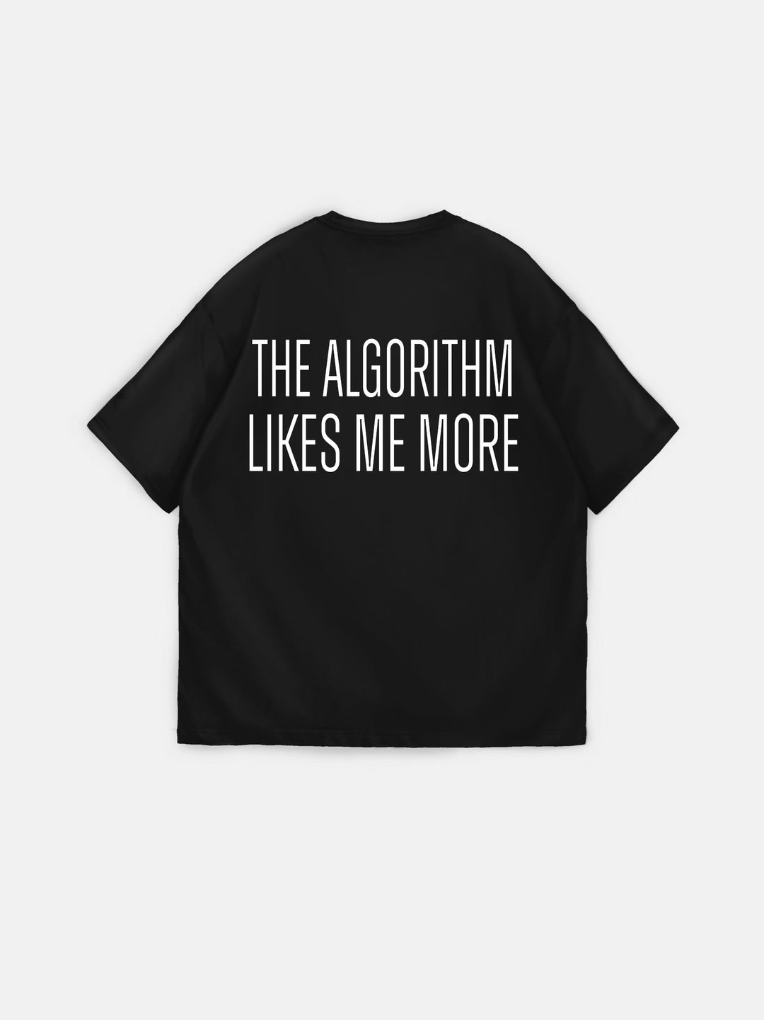 Oversize "Algorithm" T-shirt - Svart och Vit