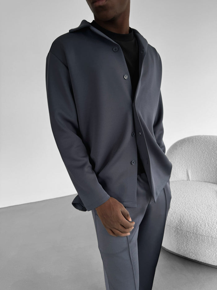 Oversize Diver Long Sleeve Shirt - Antracit