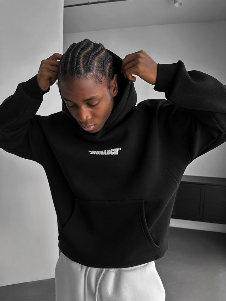 Oversize Monarch Hoodie - Svart och Vit