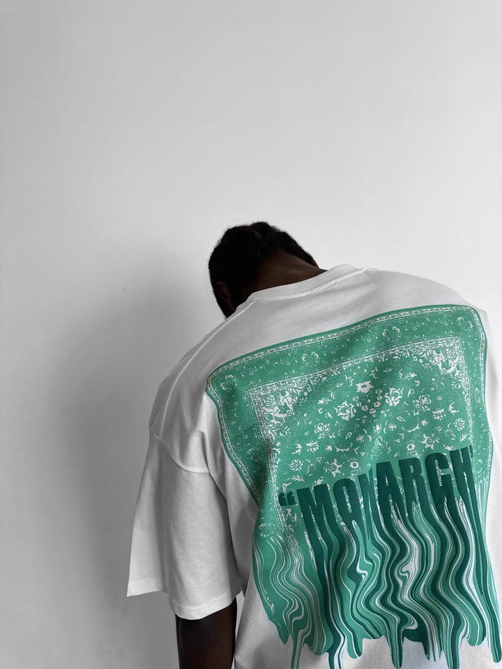 Oversize Monarch T-Shirt - Ecru och Grön