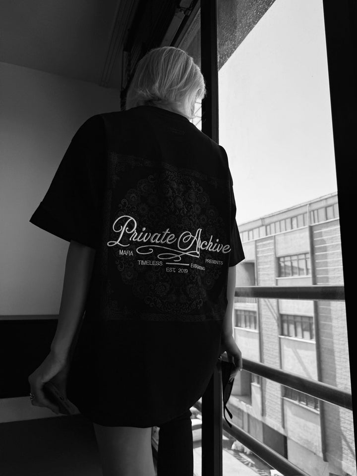 Oversize Privat Arkiv T-shirt - Svart