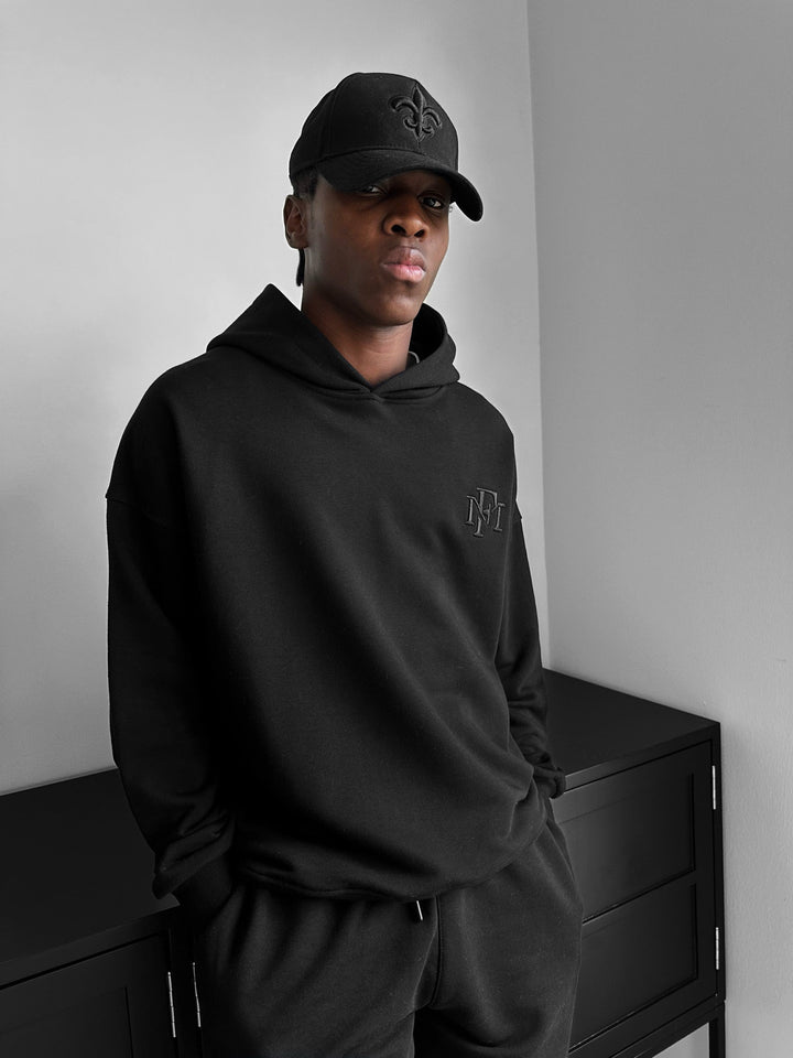 Loose Fit ‘MF’ Hoodie - Svart