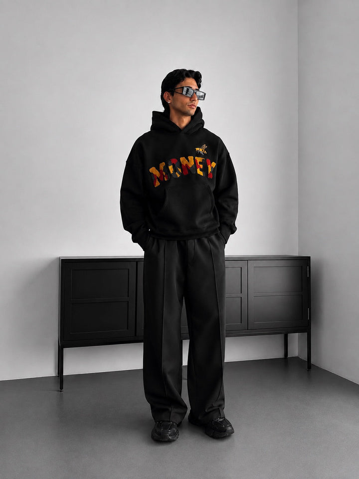 Oversize Pengahoodie - Svart