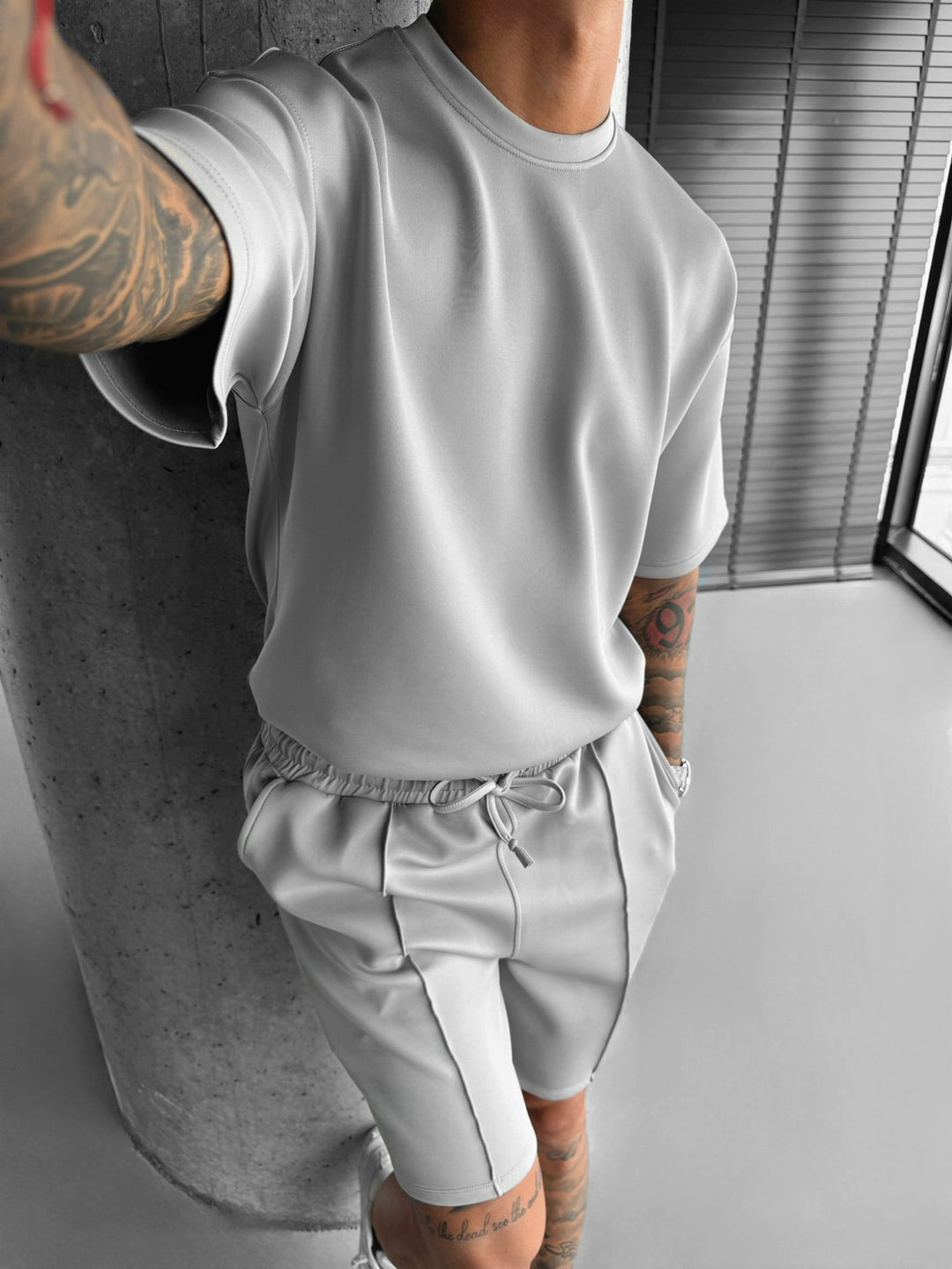 Regular Fit Diver T-shirt - Grå