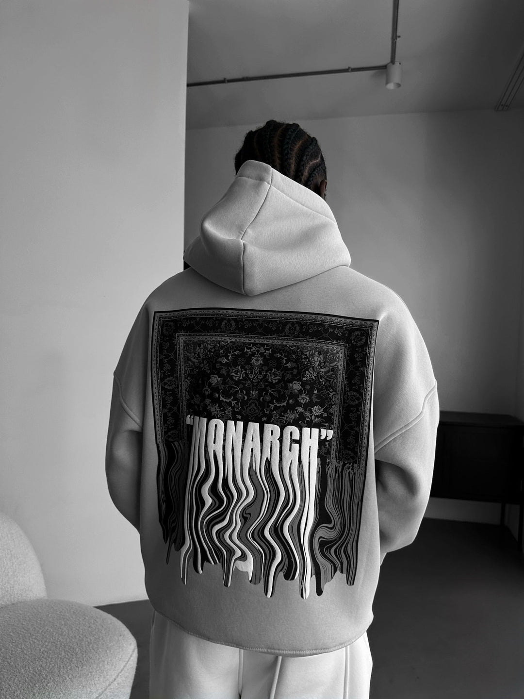 Oversize Monarch Hoodie - Grå