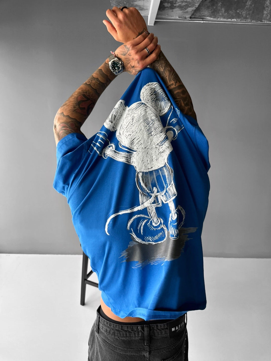 Oversize Mus T-shirt - Saks