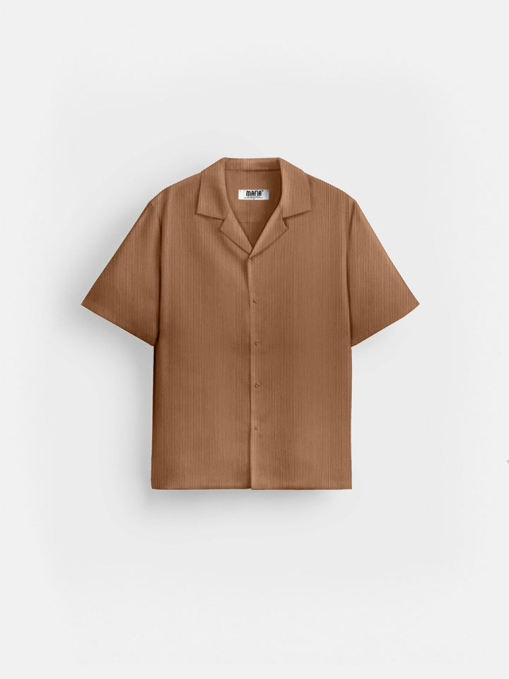 Oversize Cord Skjorta - Brun