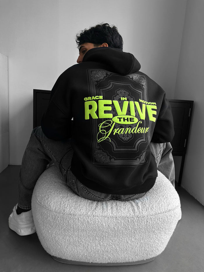 Oversize Revive Hoodie - Svart