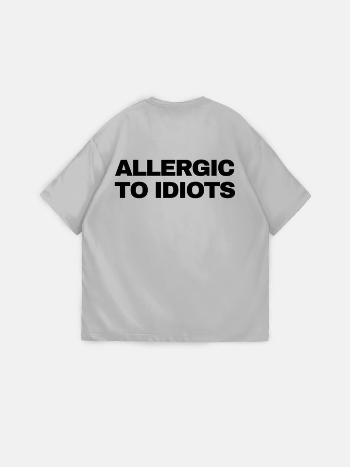 Överdimensionerad Statement T-shirt - Grå