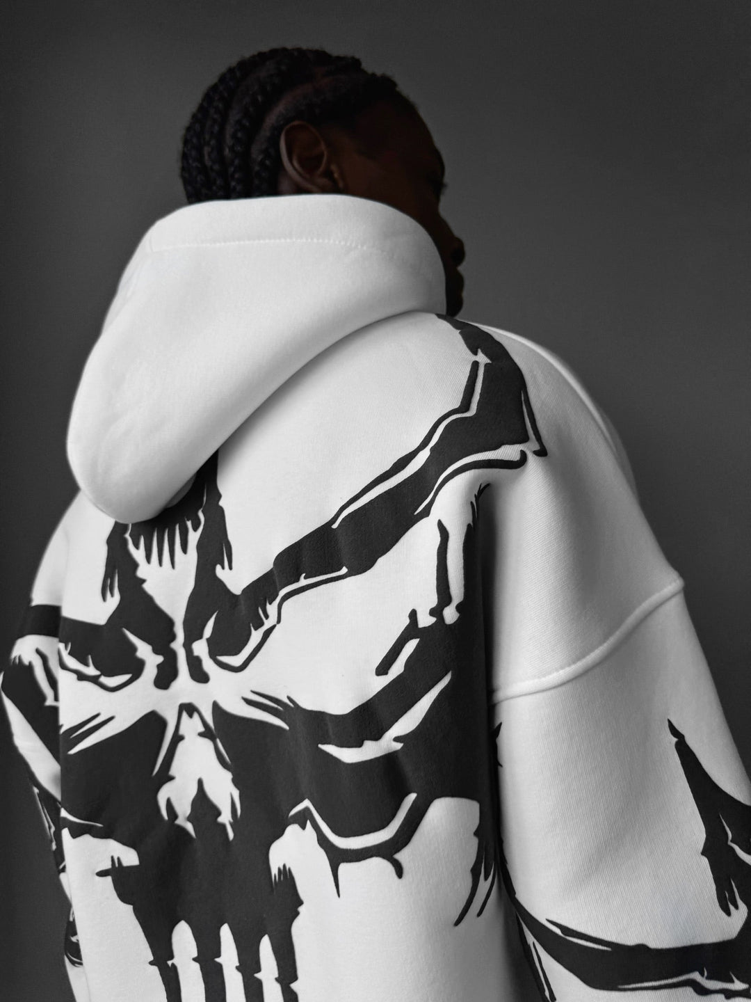 Oversize Ghost Hoodie - Vit