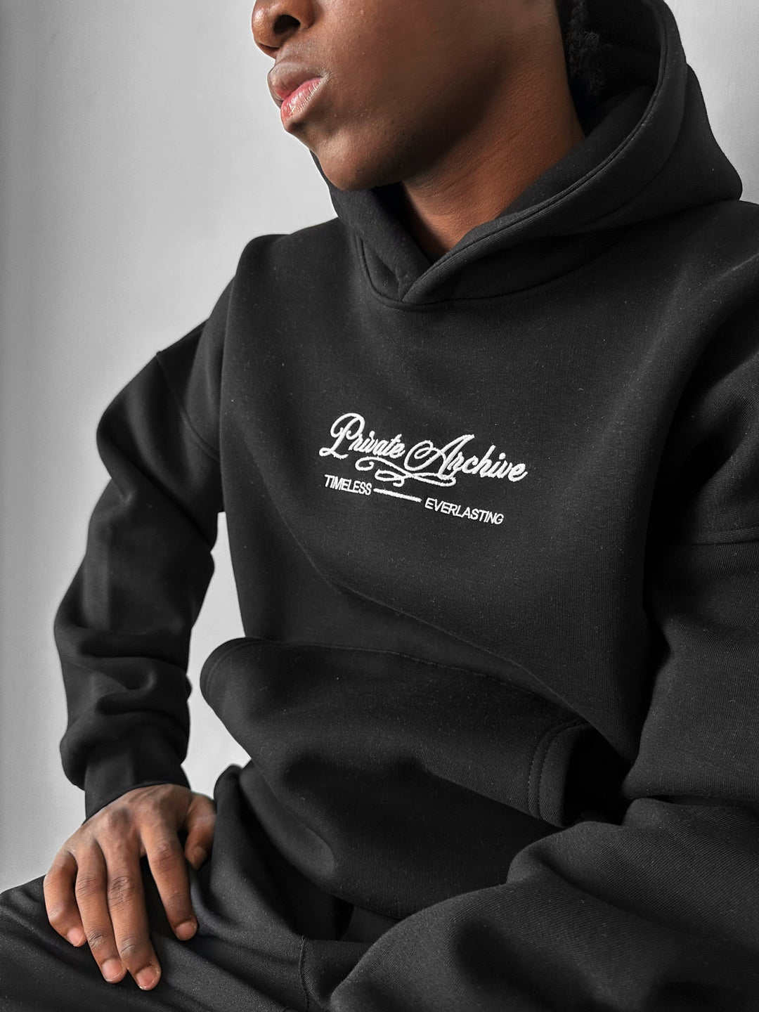Oversize Privat Arkiv Hoodie - Svart