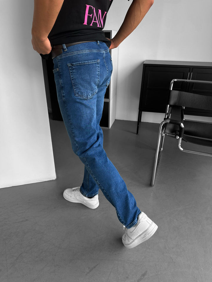 Baggy Fit Jeans - Mörkblå