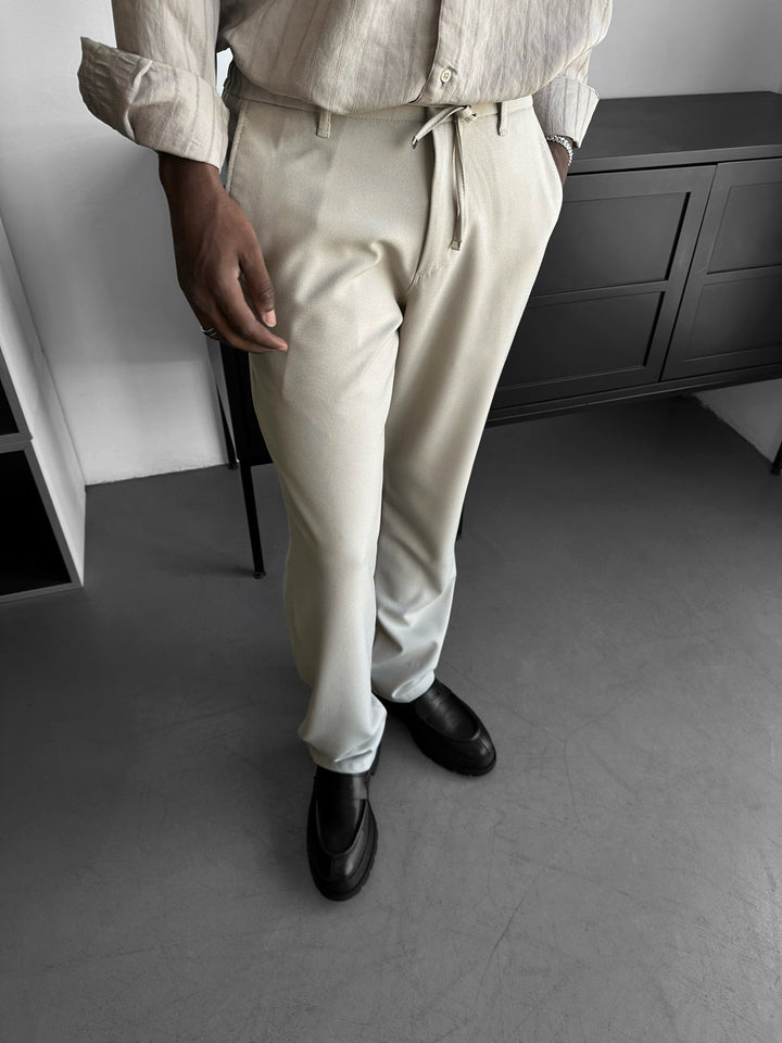 Modern Skärning Avslappnade Byxor - Beige