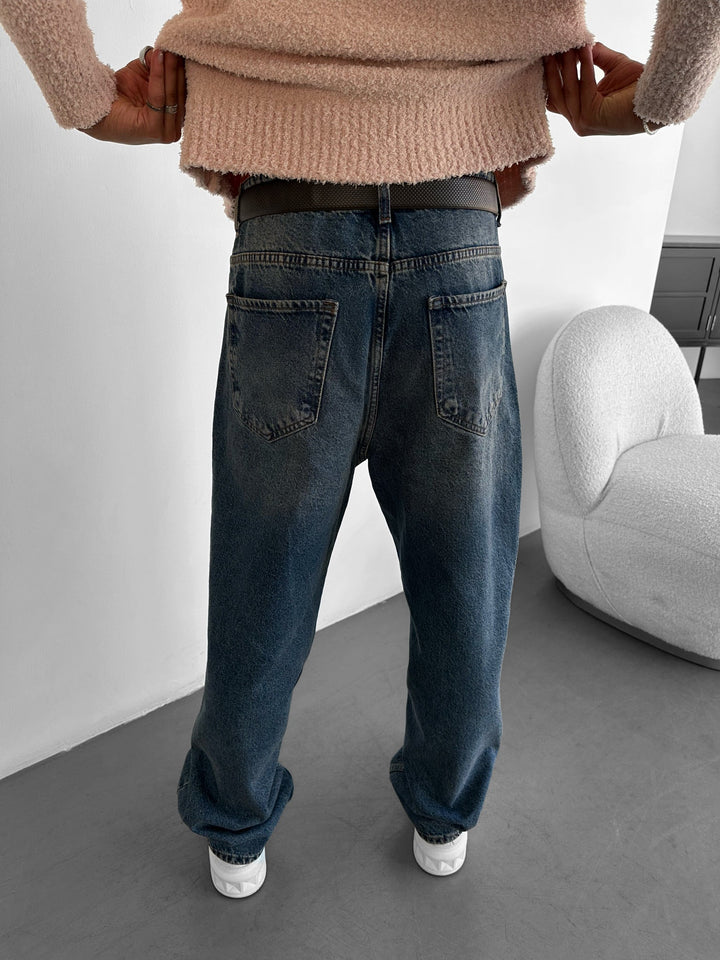 Relax Baggy Fit Jeans - Mörkblå