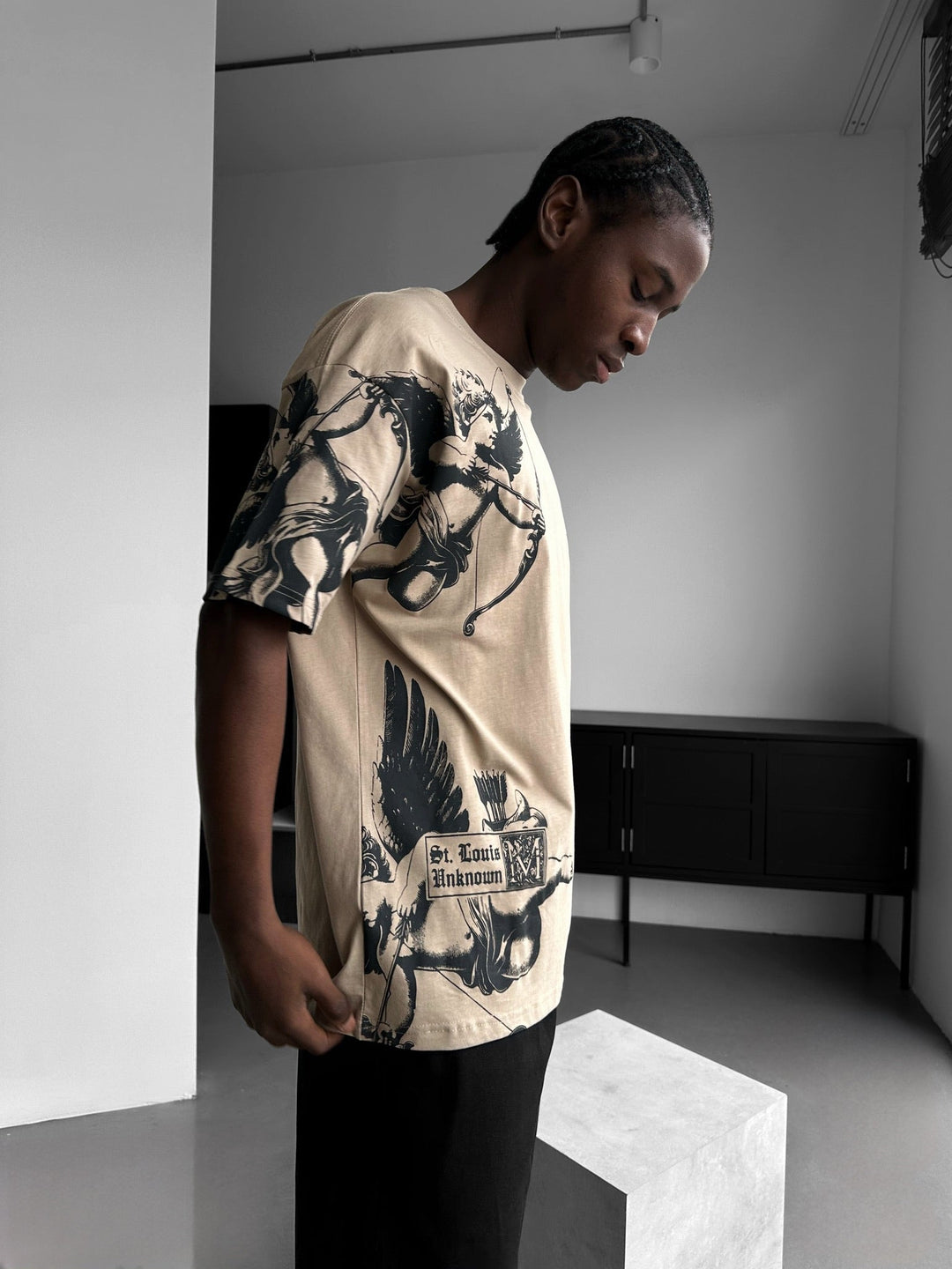 Oversize Guardian Angels T-Shirt - Beige