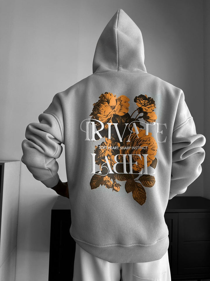 Oversize Private Label Hoodie - Grå