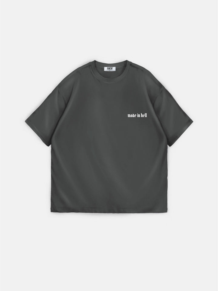 Oversize Made in Hell T-shirt - Antracit