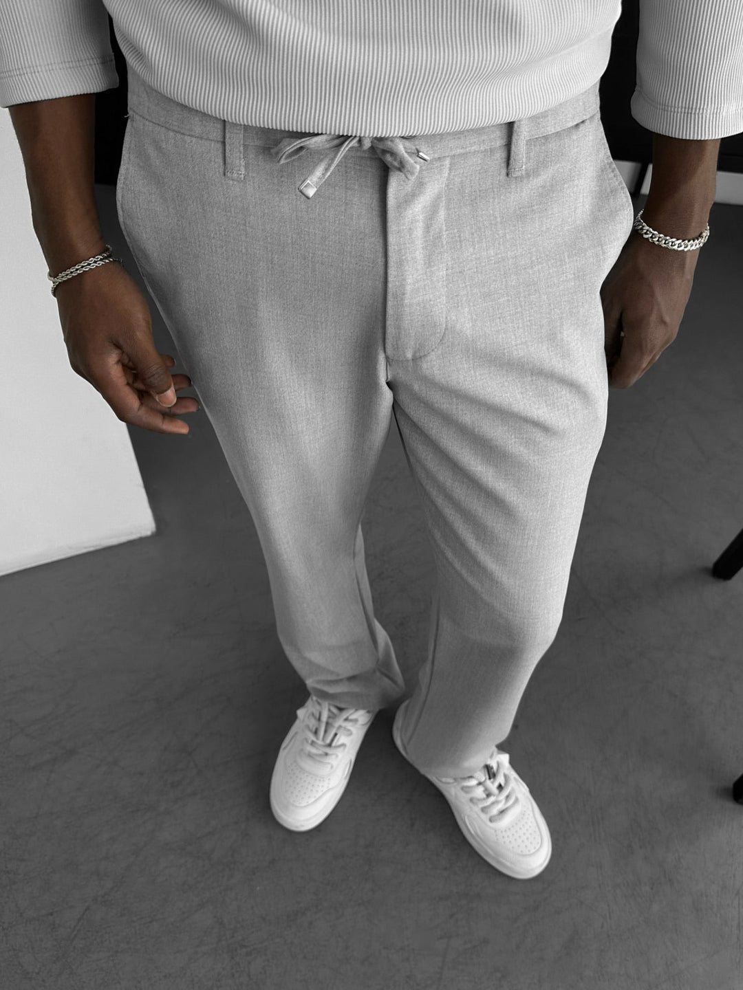 Modern Klipp Casual Byxor - Grå