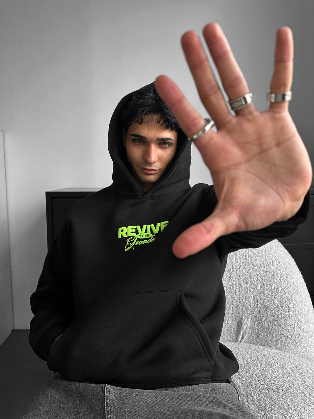 Oversize Revive Hoodie - Svart