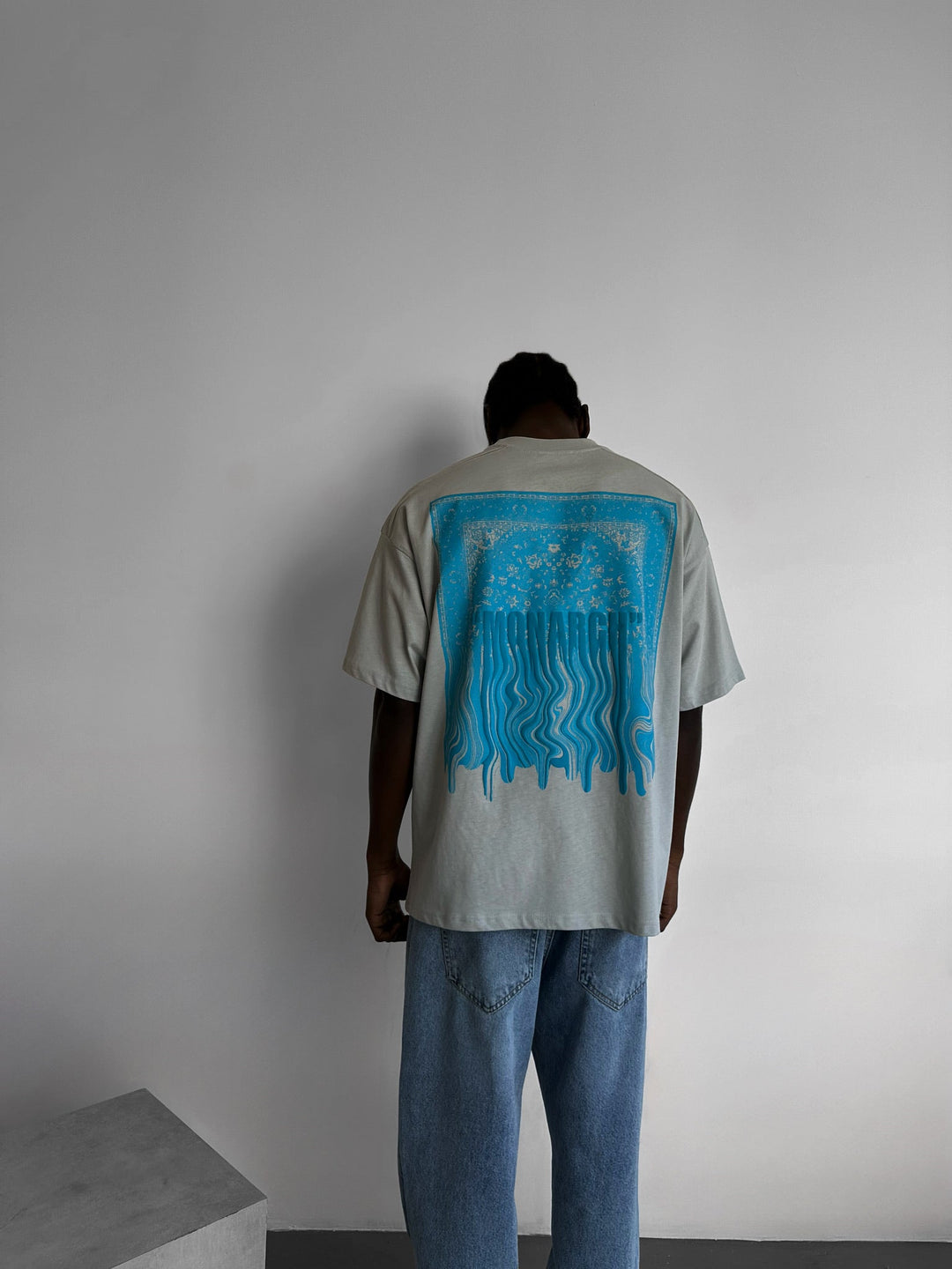 Oversize Monarch T-shirt - Grå och Blå