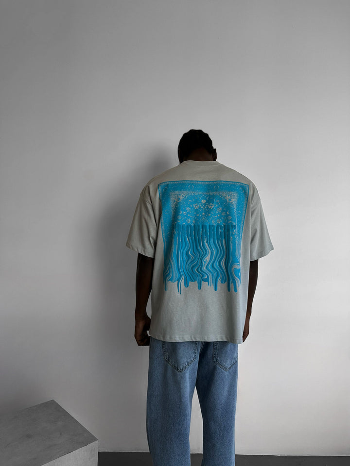 Oversize Monarch T-shirt - Grå och Blå