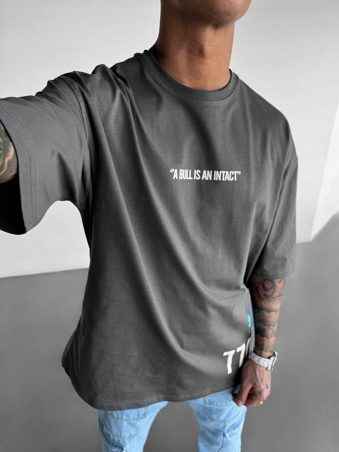 Oversize Bull T-shirt - Antracit