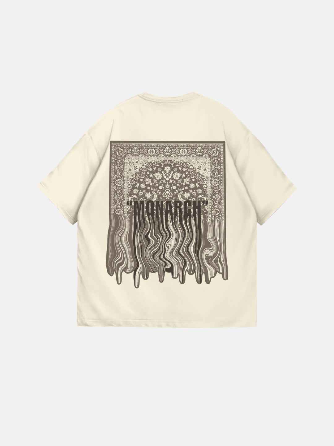 Oversize Monarch T-shirt - Antik Vit