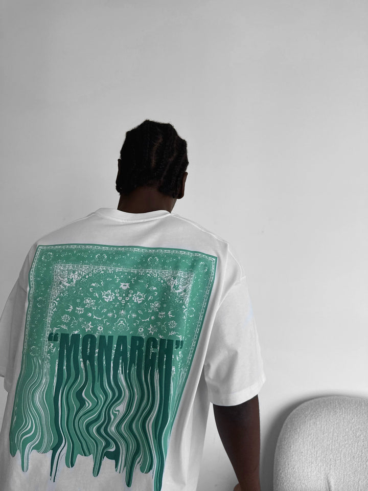 Oversize Monarch T-Shirt - Ecru och Grön