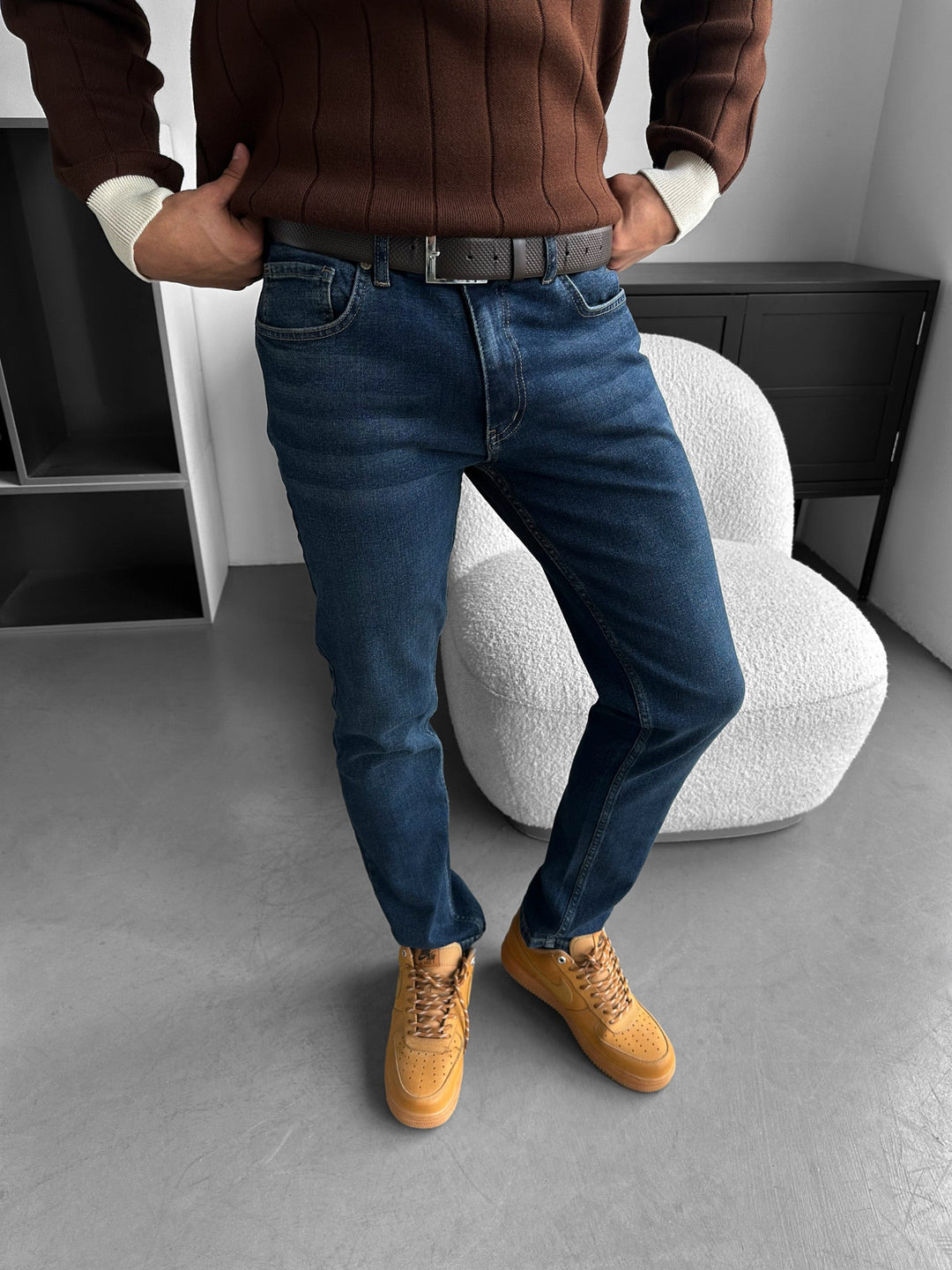 Regular Fit Jeans - Mörkblå