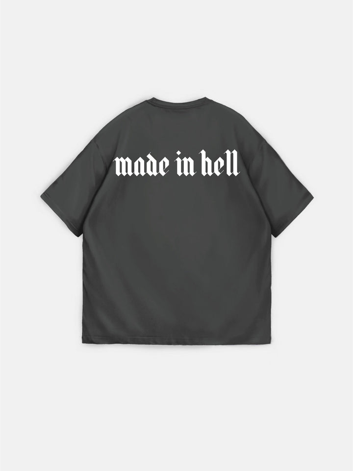 Oversize Made in Hell T-shirt - Antracit