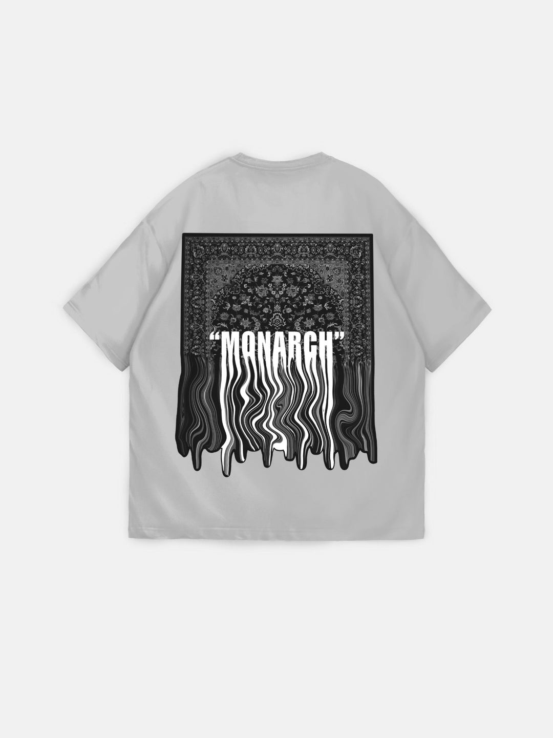 Oversize Monarch T-Shirt - Grå och Vit