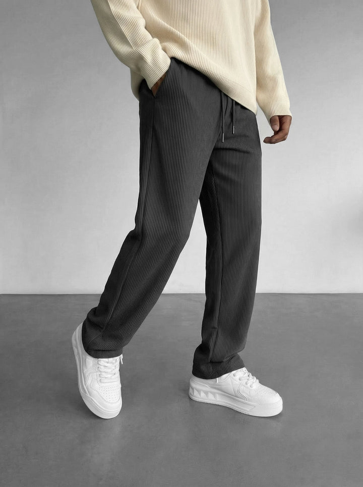 Loose Fit Cord Pant - Antracit