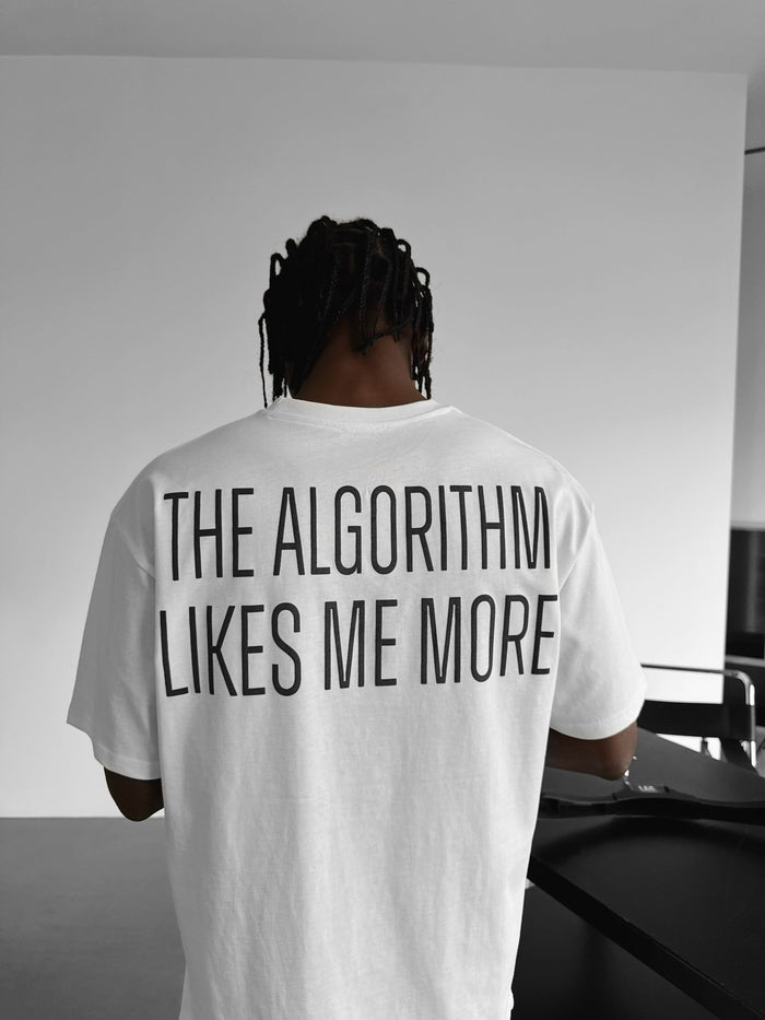 Oversize "Algorithm" T-shirt - Ecru