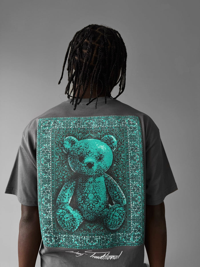 Oversize 'Stay Traditional' T-shirt - Antracit