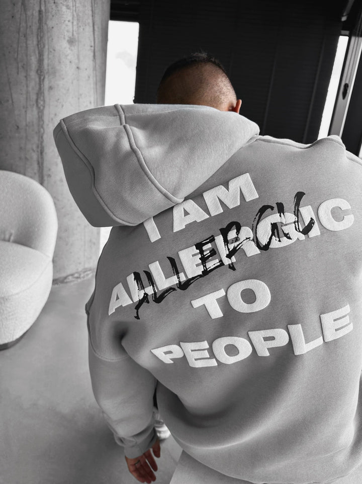 Oversize Allergisk Hoodie - Grå